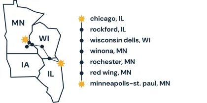 Itinerary Map: South Chicago