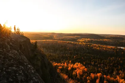 Section 13 of the Superior Hiking Trail at sunset