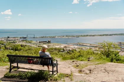 Looking down at Duluth from Enger Tower
