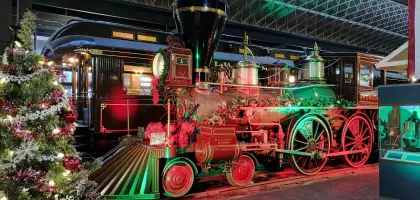 One of the North Shore Scenic Railroad's holiday trains