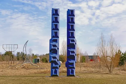 Sebastián's "Las Puertas de Orion" at Franconia Sculpture Park