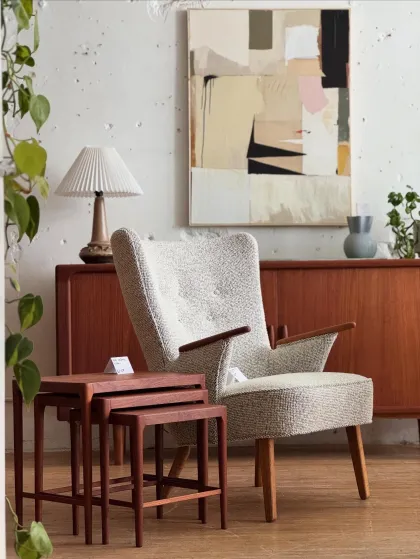 Some of the restored Scandinavian furniture at Golden Age Design