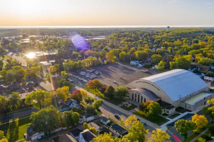 A bird's eye view of Hibbing Memorial Building