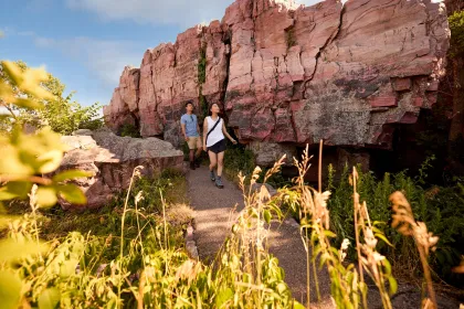 A couple hikers at Pipestone National Monument