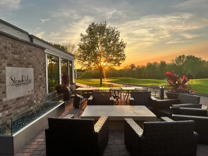 The patio at Danny's Kitchen &amp; Bar, part of StoneRidge Golf Club