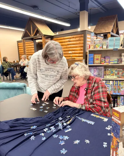 A community puzzle at Lykke Books