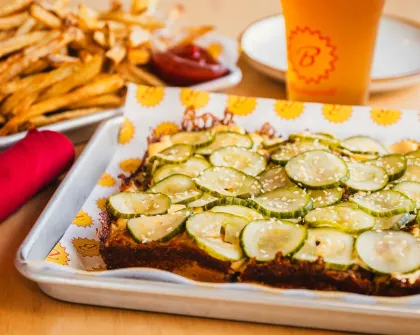 The Detroit-style Happiest Meal pizza at Bricksworth