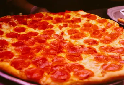 Pepperoni pizza at Cossetta