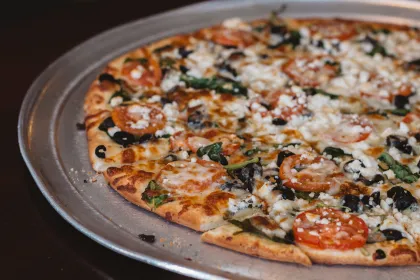 Square cut pizza at Parkway Pizza