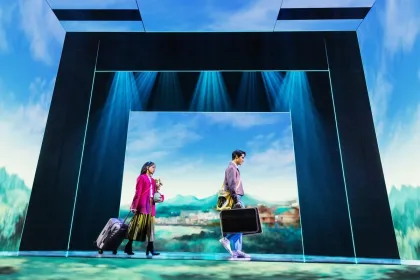 Helen J. Shen and Darren Criss in "Maybe Happy Ending"