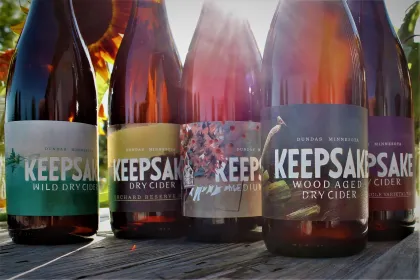 Cider bottles at Keepsake Cidery