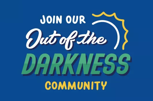 Join our out of the darkness community logo