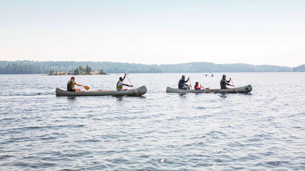 Canoas en verano en Ely