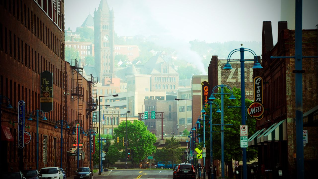 Looking toward downtown Duluth from Canal Park