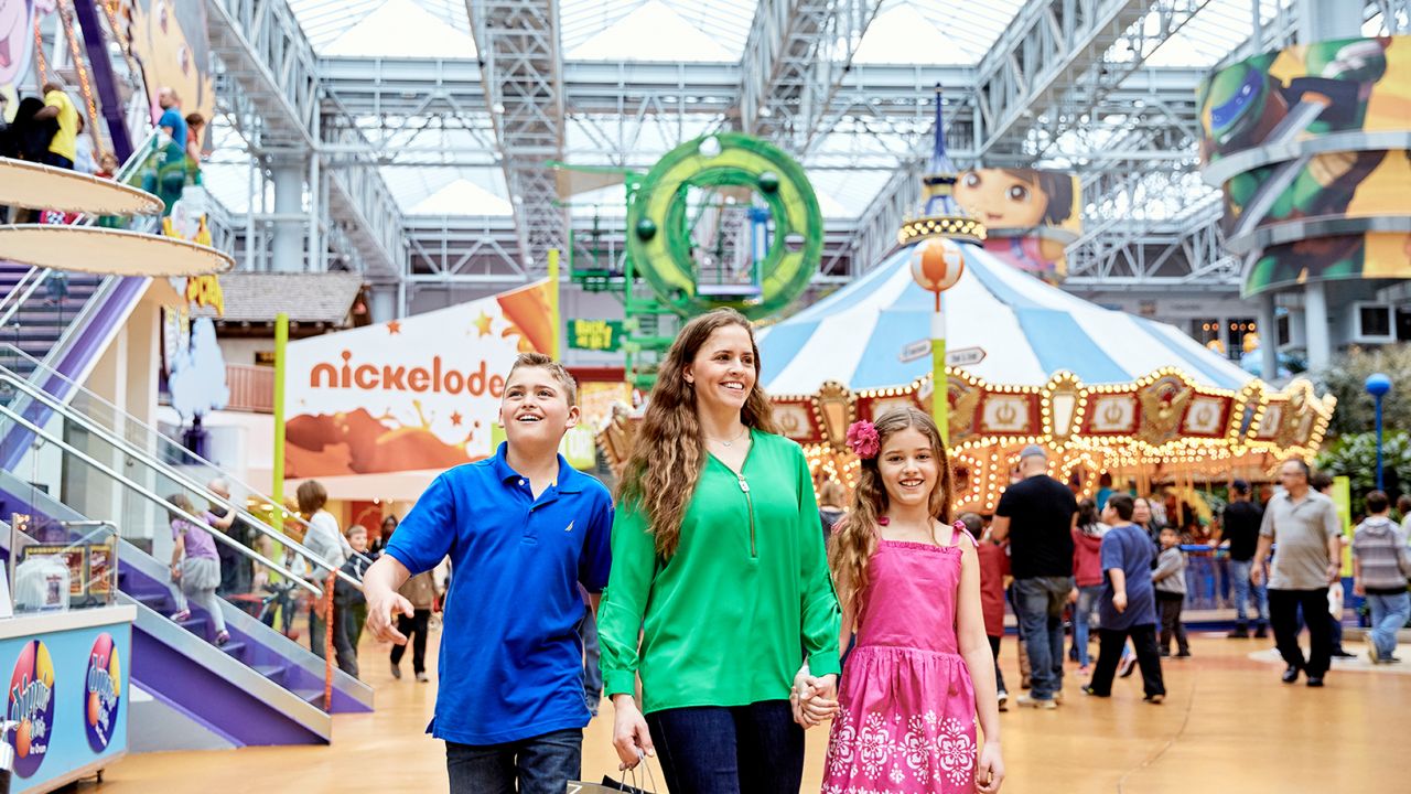 Family at Nickelodeon Universe at the Mall of America