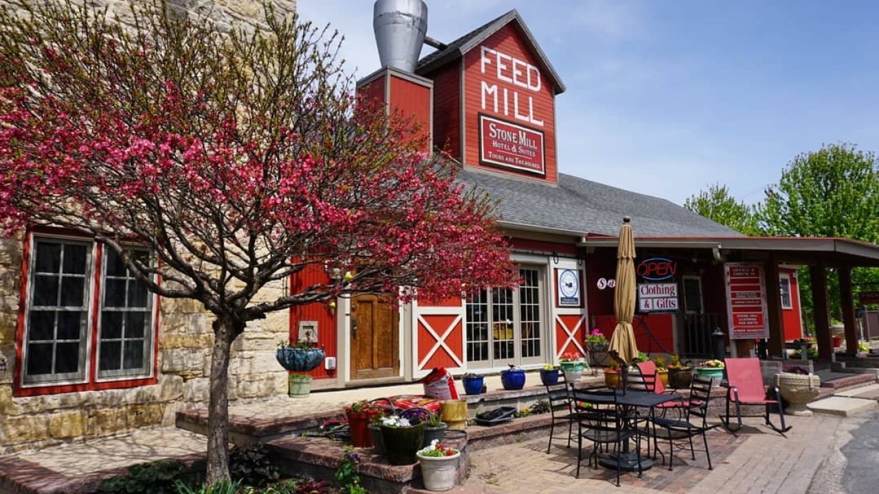 Exterior of the Stone Mill Hotel &amp; Suites