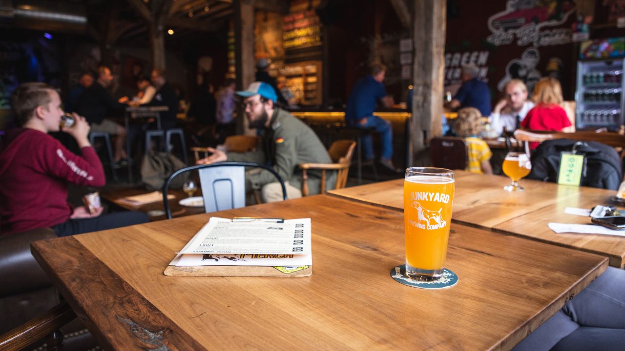 Junkyard Brewing Company's taproom in Moorhead