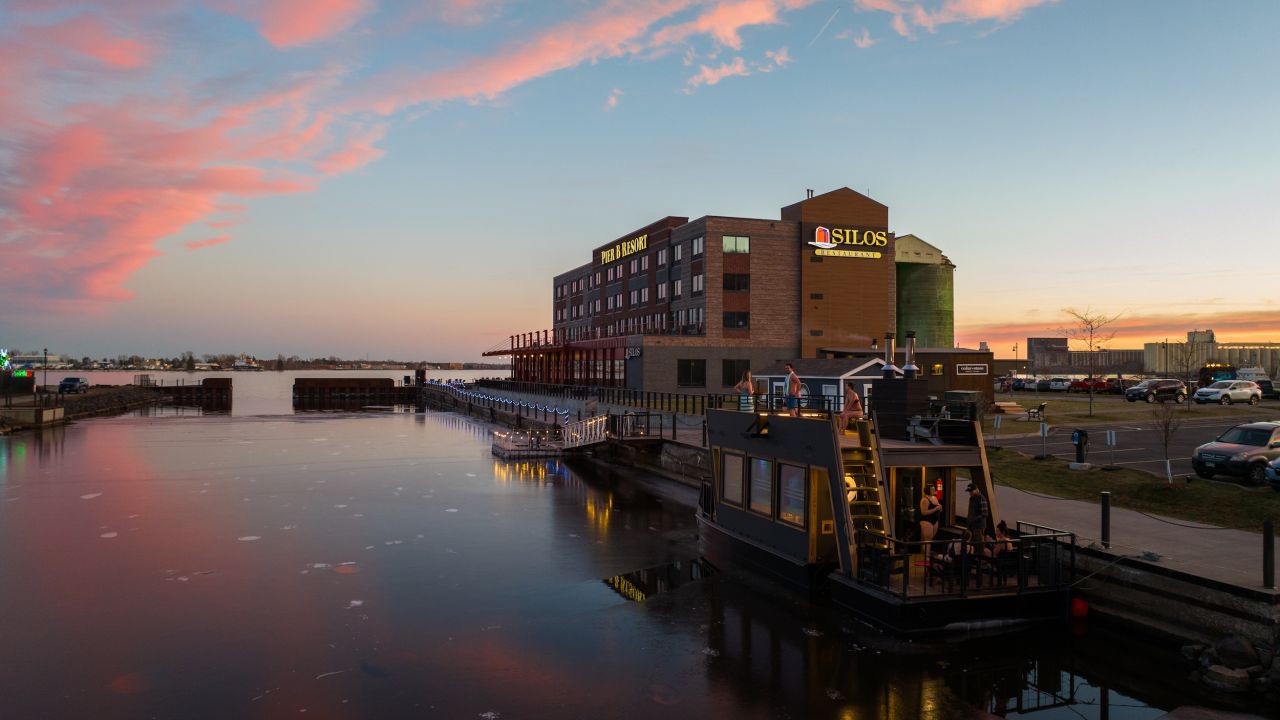 Cedar and Stone's sauna barge on Lake Superior