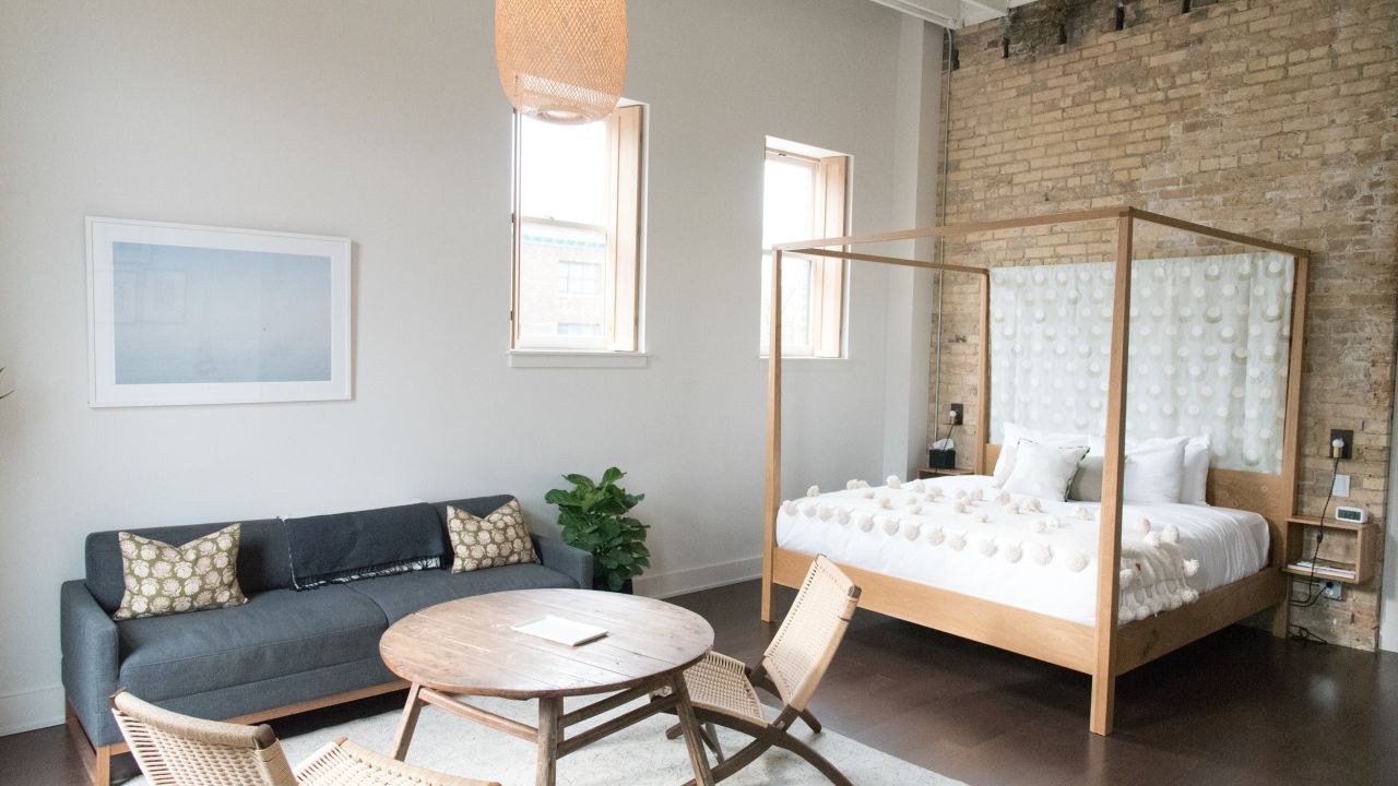 A light-filled room at Hotel Alma