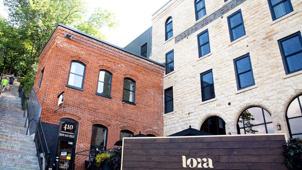 Lora hotel exterior in Stillwater