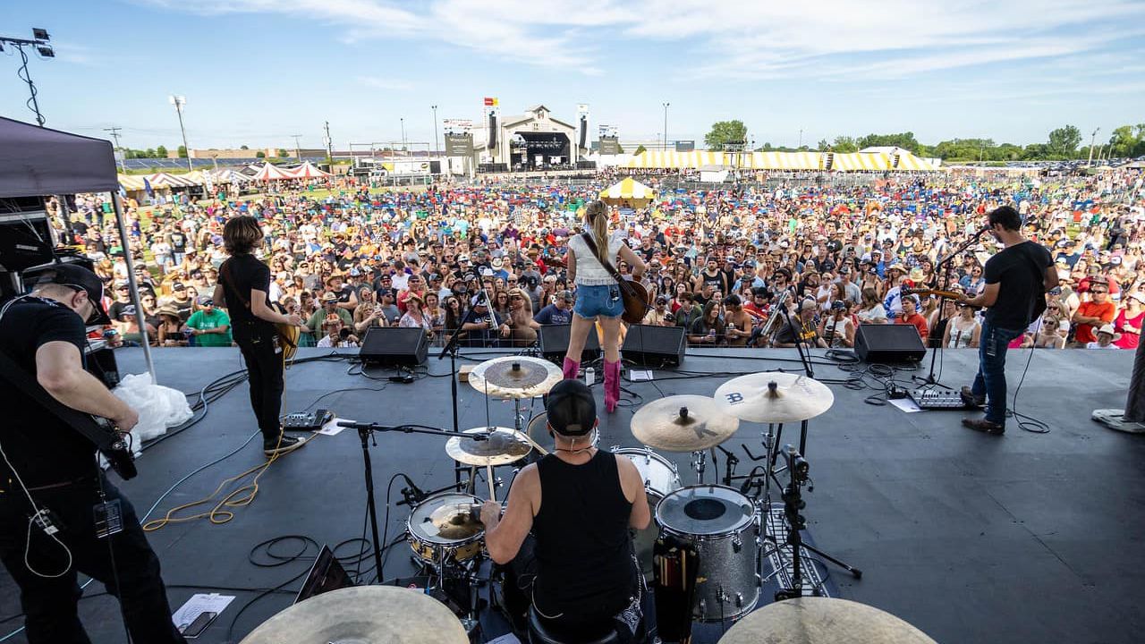 A shot from the stage at Winstock