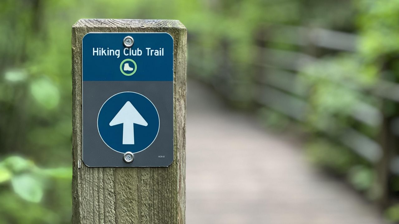 Hiking Club Trail sign