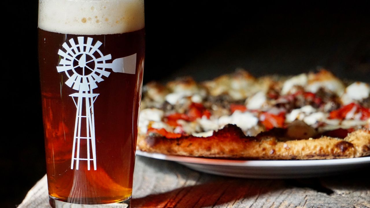 Pizza and a pint at Forager Brewery