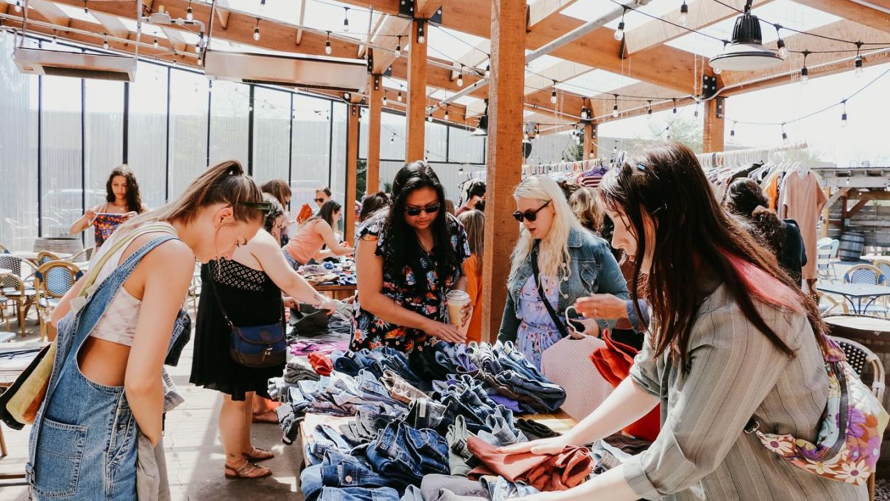 A vintage clothing swap at Ursa Minor Brewing