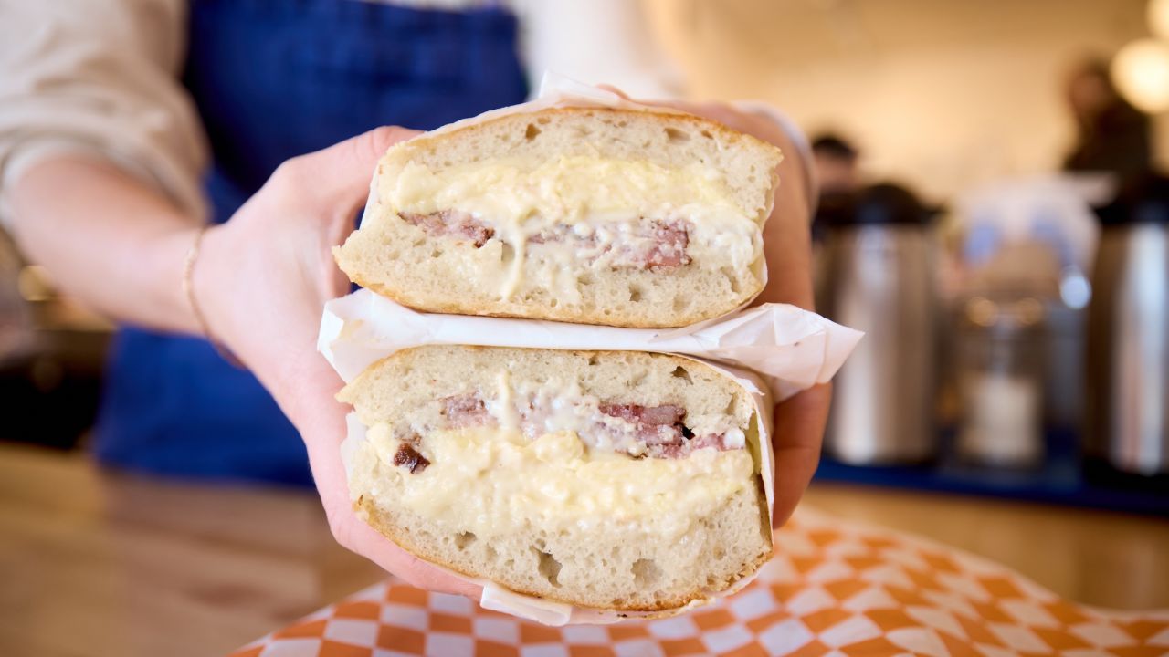 The breakfast sandwich at Marty's Deli