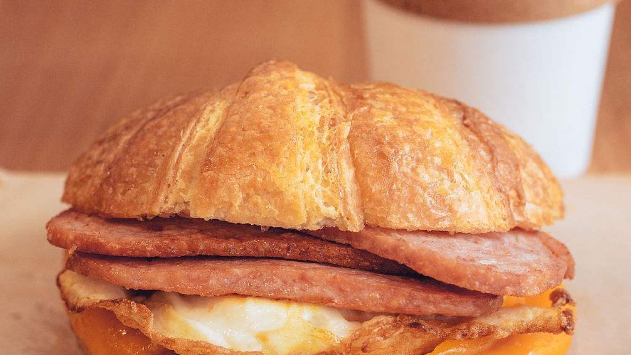The SPAM breakfast sandwich at Mi-Sant Kitchen &amp; Bakery