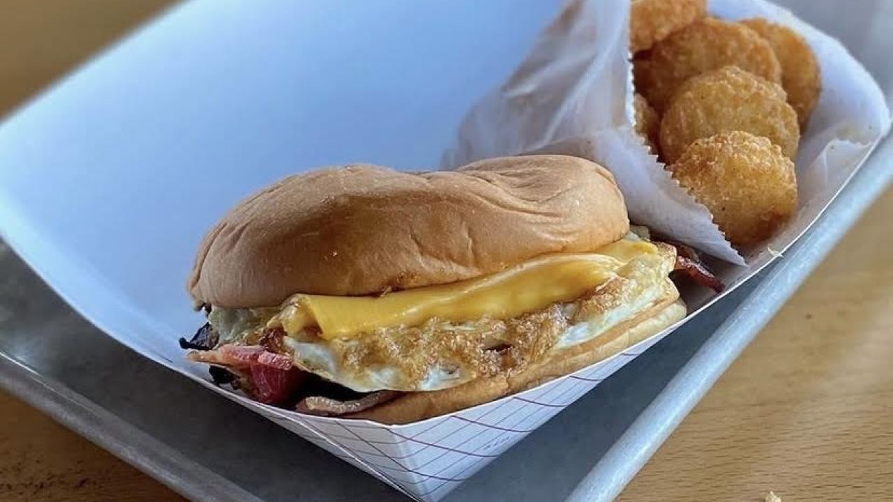 The breakfast sandwich at Toma Mojo Grill
