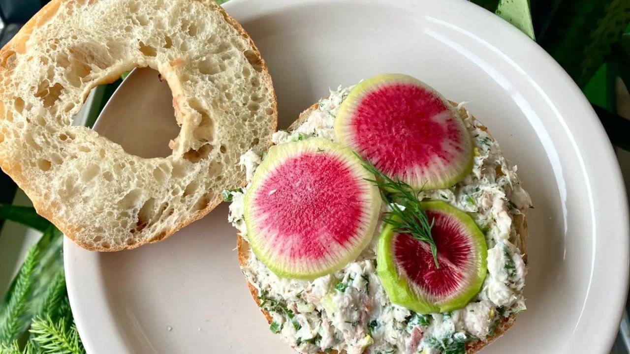 A whitefish salad bagel at Asa's Bakery