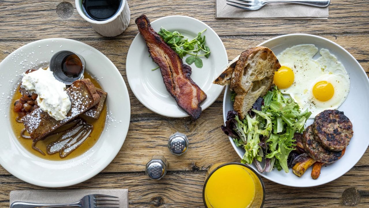 A breakfast spread at Wise Acre Eatery