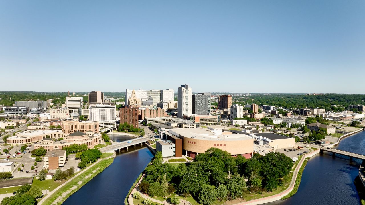 View of downtown Rochester, home to the Mayo Clinic