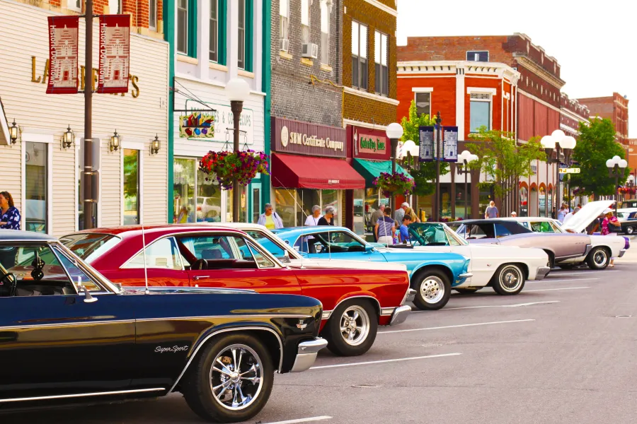 Classic Cars on Main Street, New Ulm