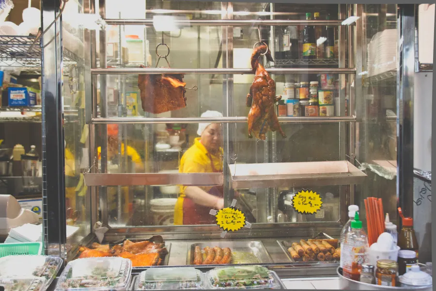Food on display at Hmong Village