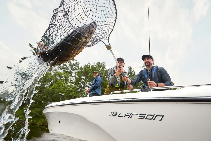 Pulling in a fish