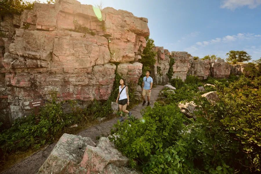 Hikers at Pipestone National Monument 