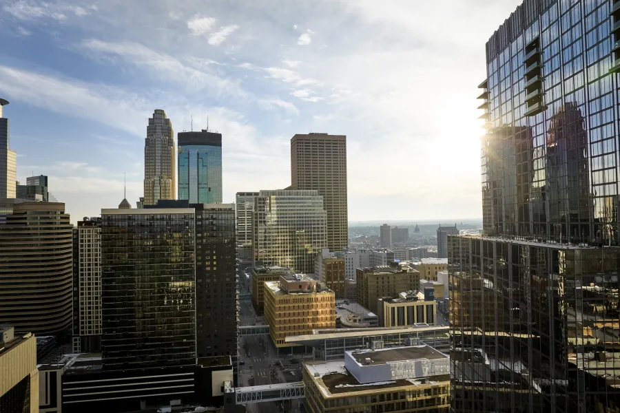 Minneapolis drone shot 