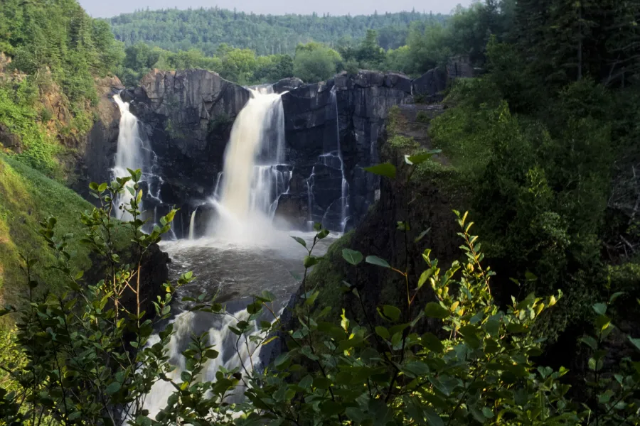 The high falls of the Pigeon River in Grand Portage State Park 