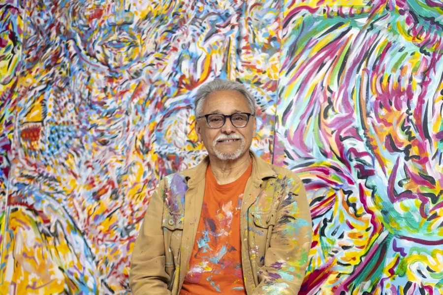 Jimmy Longoria in his Oak Park Heights studio