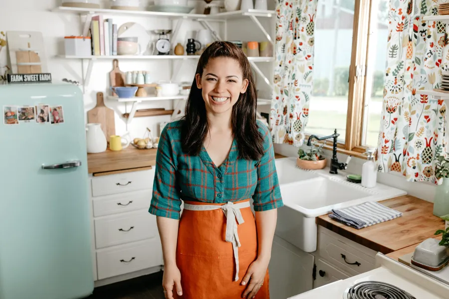 Molly Yeh on the Food Network show "Girl Meets Farm"