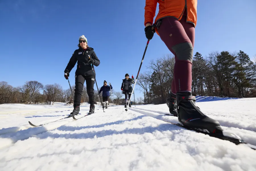 Cross-country skiing at Theodore Wirth Regional Park 