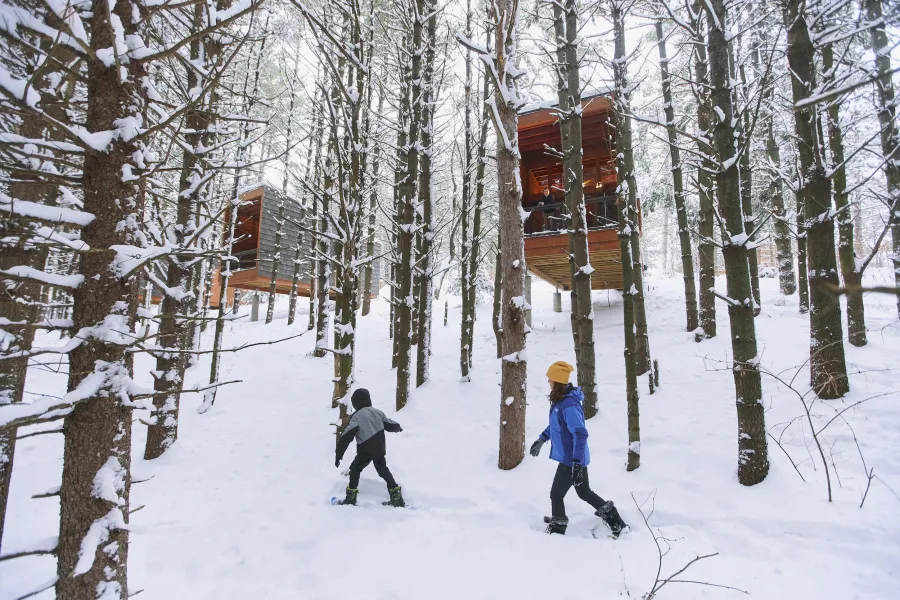 Snowshoeing in Whitetail Woods Regional Park