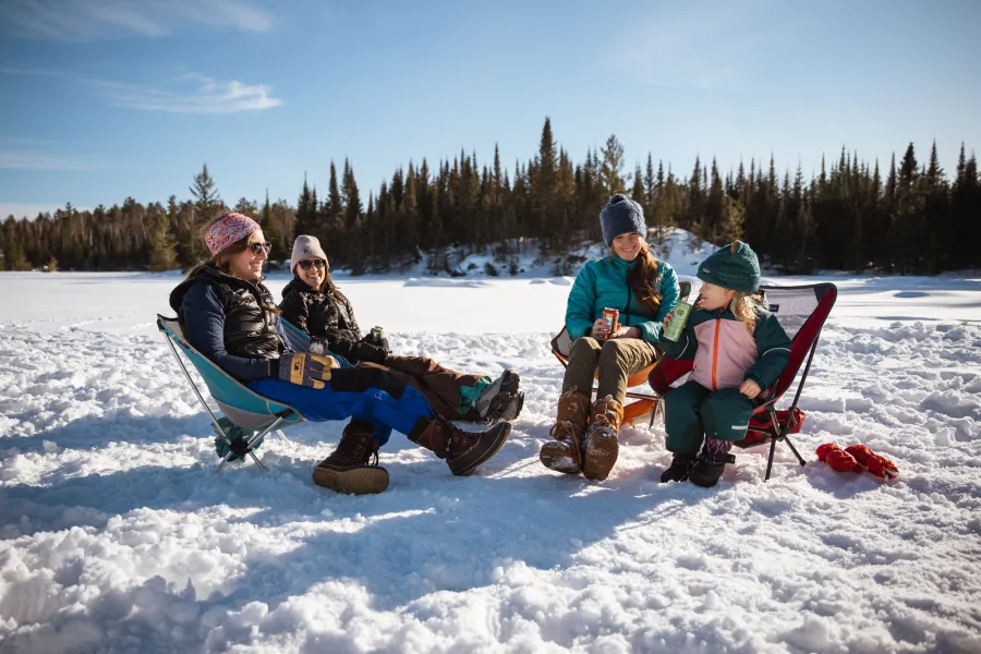 Ice fishing in Ely