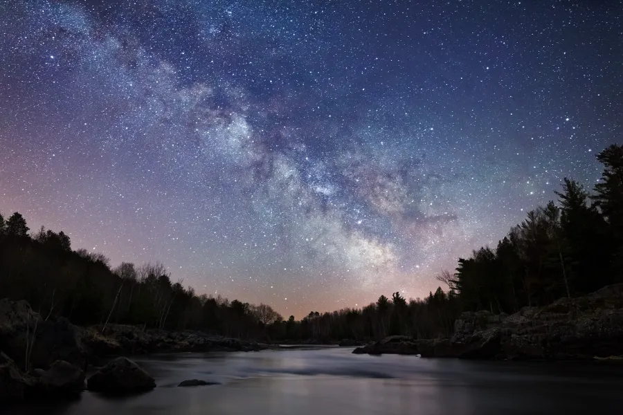 The Milky Way lights up the skies around Jay Cooke State Park