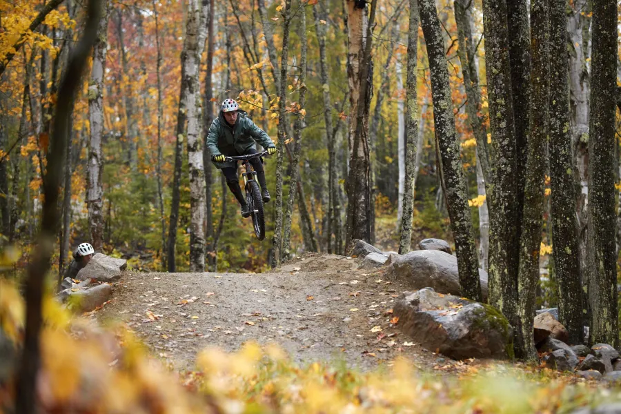 Mountain biking at Giants Ridge in the fall