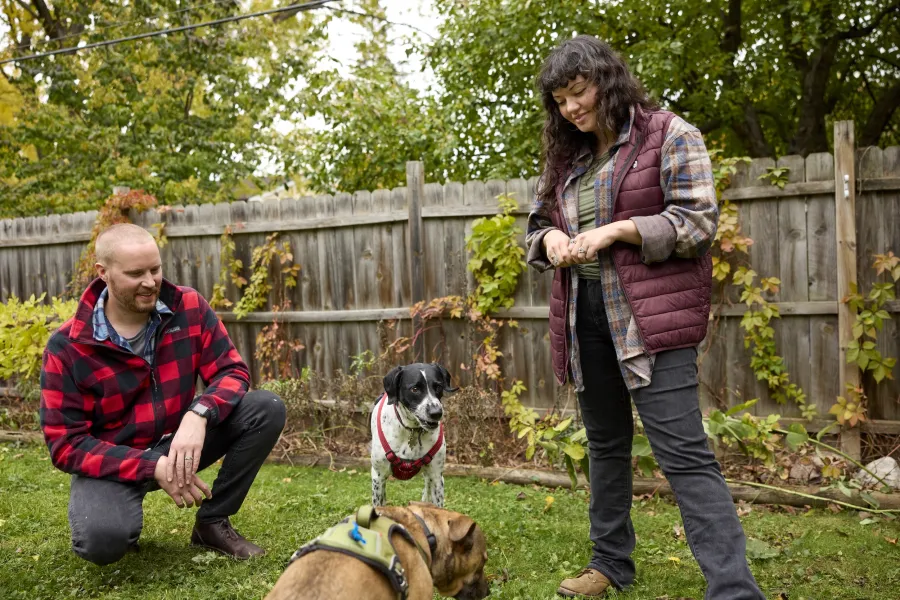Kat and Josh at home in New Hope 