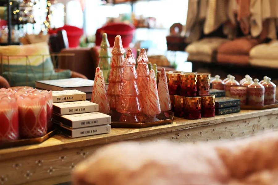 A fall product display at Patina