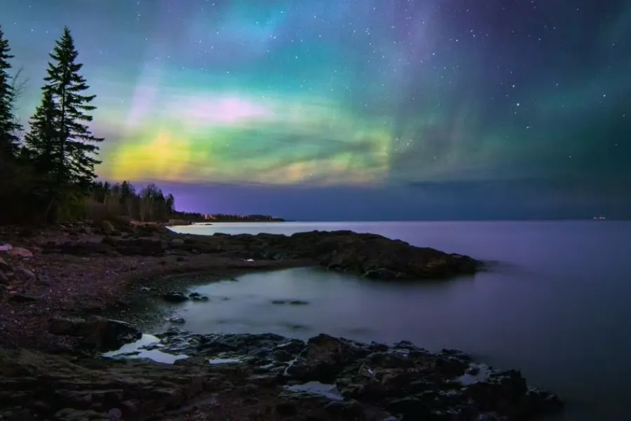 Northern Lights over Lake Superior